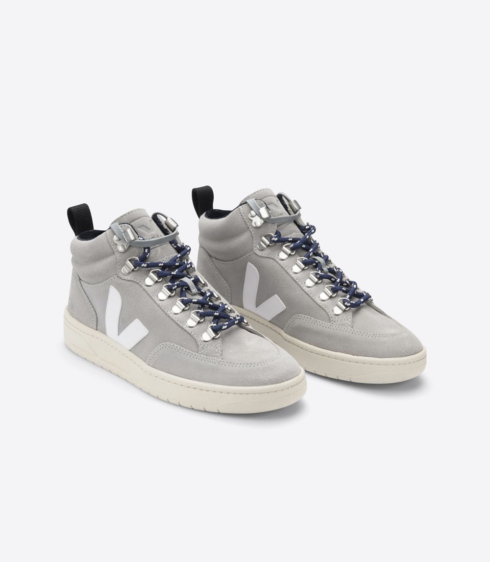 Tenis Veja Hombre - Roraima Suede - Grises/Blancos - 431TZKPBQ